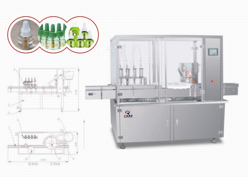 蚊香液灌裝旋蓋機